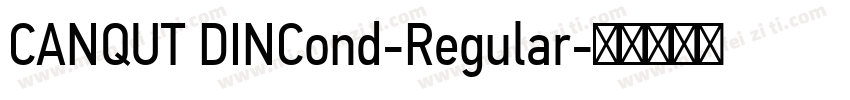 CANQUT DINCond-Regular字体转换